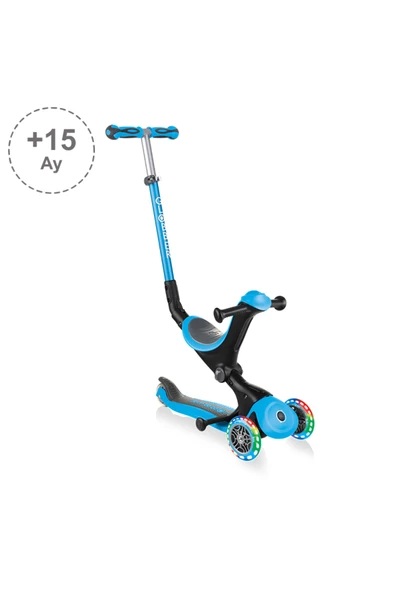 Globber Scooter Go Up Deluxe Işıklı Teker - Mavi ürün görseli 1