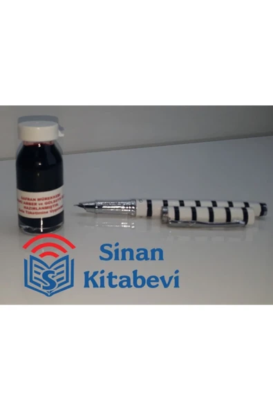 sinankitabevi Kırmızı Safran Mürekkebi Ve Safran Kalemi Seti 15 cc ürün görseli 1