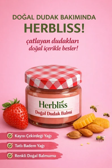 Herblis Doğal Dudak Balmı Dudak Nemlendirici Çatlama Önleyici 20 Ml ürün görseli 1