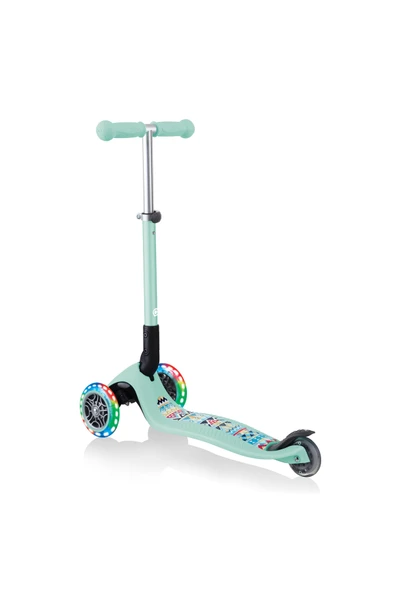 Globber Junior Fantasy Katlanabilir Işıklı Scooter - Mint - Resim 3
