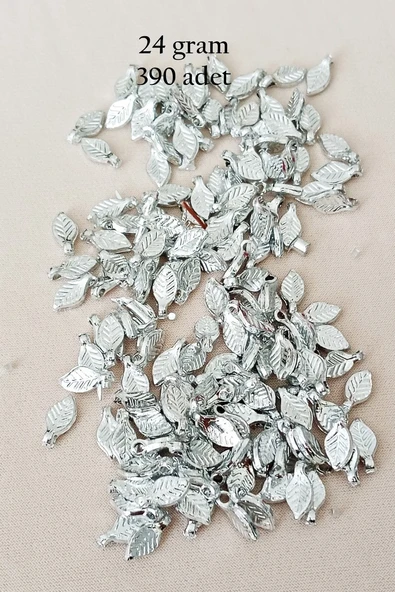 Oya Abiye Bileklik Kolye Pleksi Metalik Plastik Pul Gümüş Renk 24 gram 390 adet - BNC574 ürün görseli 1