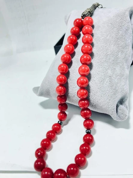 OSMANLI SARAYI MERCAN TAŞLI 33LU TESBİH ürün görseli 1