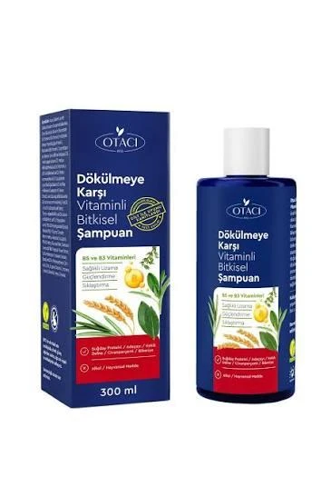 Otacı Bitkisel Şampuan Dökülmeye Karşı Vitaminli 300 ml ürün görseli 1