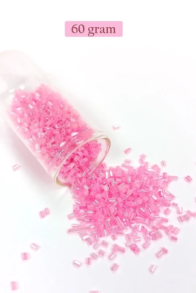 Kesme Cam Boncuk 2mm - 60 Gram - Pembe - BNC371 ürün görseli 1