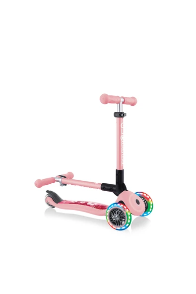 Globber Junior Fantasy Katlanabilir Işıklı Scooter - Pastel Pembe ürün görseli 1