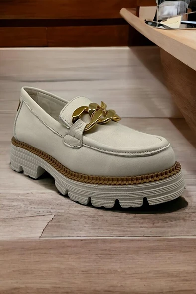 D24ya-3185 Kemik Renk Kadın Casual Ayakkabı ürün görseli 1