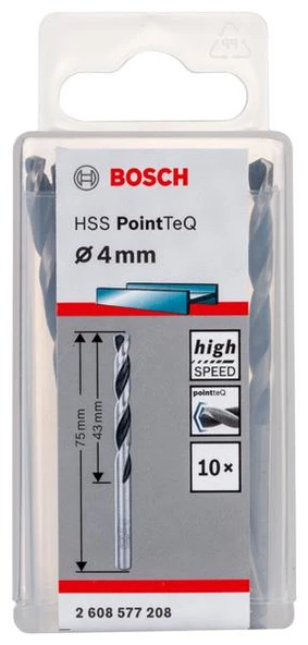 Bosch HSSPointTeQ Metal Matkap Ucu 4.0 mm 10"lu ürün görseli 1