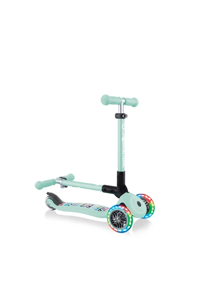 Globber Junior Fantasy Katlanabilir Işıklı Scooter - Mint - Resim 4
