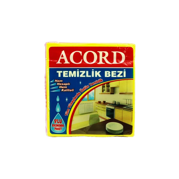 ACORD KOD-384 9 PARÇA  TEMİZLİK BEZİ 35X37CM (5224) ürün görseli 1