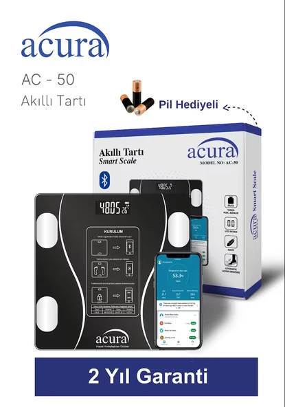 Acura Ac-50 Akıllı Tartı Lcd Ekran ürün görseli 1