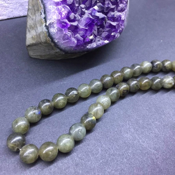 DOĞAL TAŞ LABRADORİT 8MM. - Resim 4
