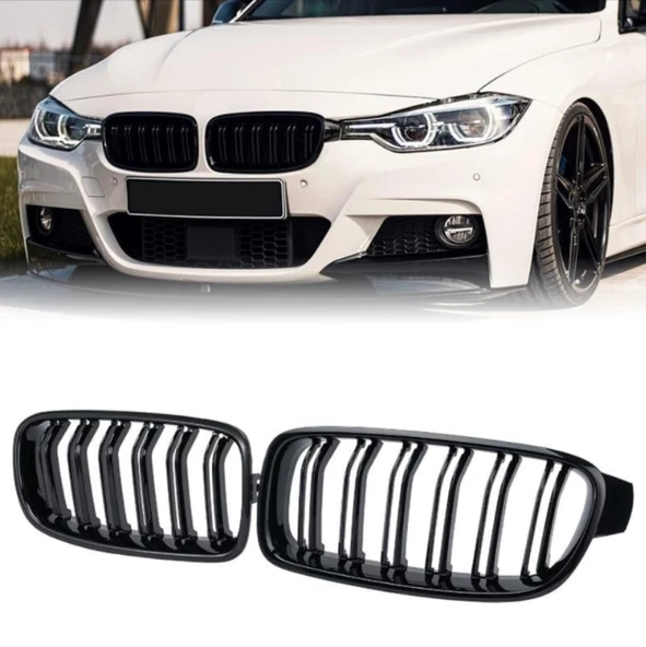 BMW E90 Lci 2008-2011 Parlak Siyah Ön Panjur M Paket 51712146911/12 ürün görseli 1
