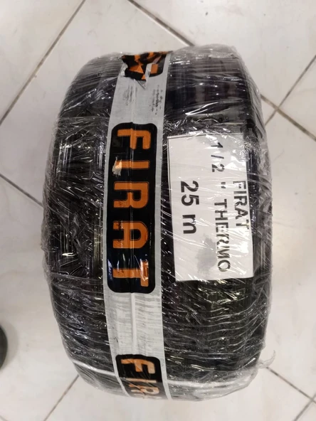 Fırat Thermo Bezli Bahçe Sulama Hortumu 1/2" - 25 Metre, Siyah Renk ürün görseli 1