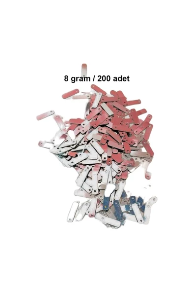 Koyu Pembe 15 x 5 mm Dantel Oya Yazma Halhal Abiye Lazer Kesim Pul 200 adet / 8 gram ürün görseli 1
