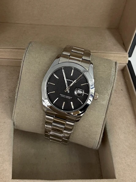 ? VIP Seri Siyah Kadran Şık ve Parlak Gümüş Renk Metal Kordon Choppers Erkek Kol Saati ⌚? ürün görseli 1