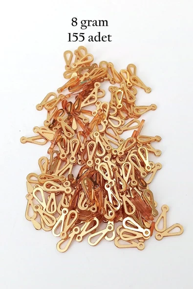 Oya Abiye Bileklik Kolye Pleksi Metalik Plastik Pul Altın Renk 8 gram 155 adet - BNC482 ürün görseli 1