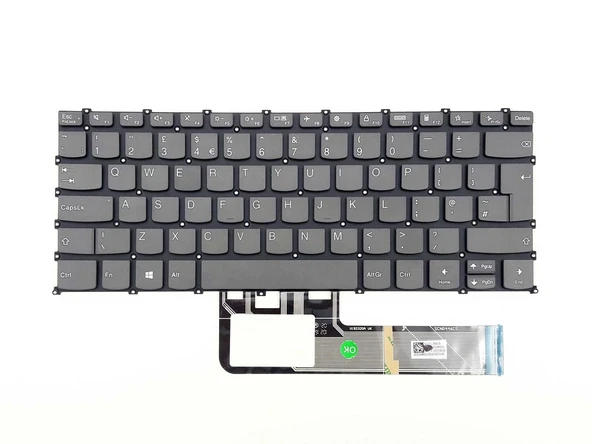 Lenovo ideaPad 3-14ITL6 Type 82H7 Uyumlu Notebook Klavyesi, Laptop Tuş Takımı (Füme Gri TR) ürün görseli 1