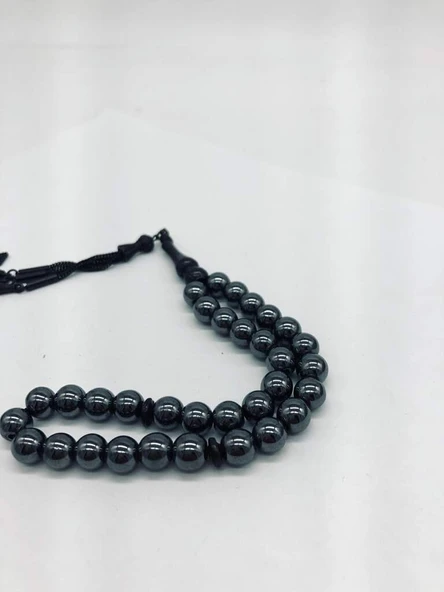 OSMANLI SARAYI HEMATİT 8MM SİYAH PİSKUL TESBİH ürün görseli 1