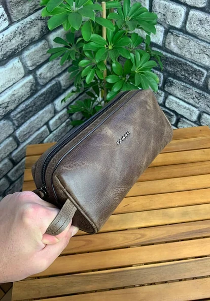 Guard Antik Kahverengi Unisex Hakiki Deri El Çantası // GRD260701WT472 ürün görseli 1