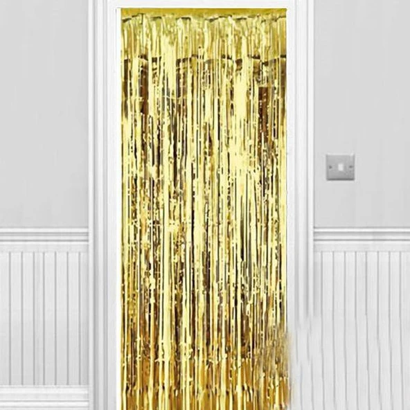 Işıltılı Duvar ve Kapı Perdesi Gold 90x200 cm ürün görseli 1