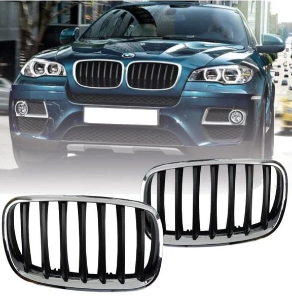Bmw X5 E70 X6 E71 Ön Panjur Krom/Siyah 2012-2014 51137305589/590 ürün görseli 1