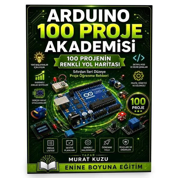 ARDUINO 100 PROJE AKADEMİSİ (Uygulamalı 100 Proje) ürün görseli 1