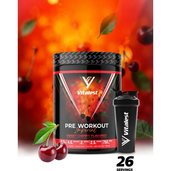 Vitalest Pre Workout 468G. 26 Servis Kiraz ürün görseli 1
