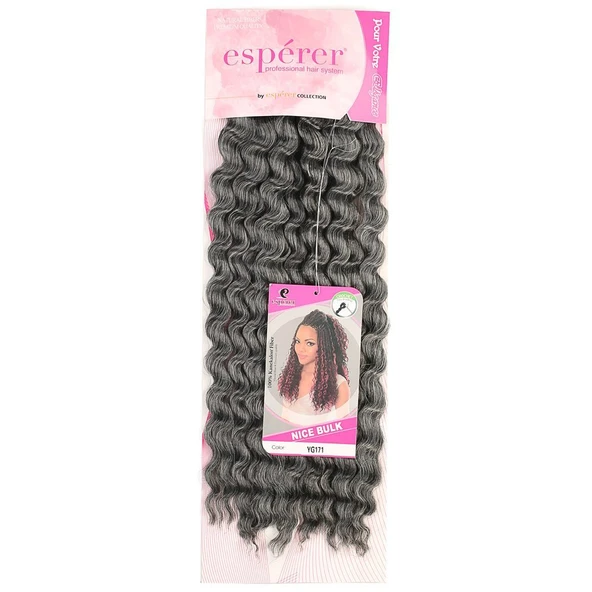 Nice Bulk Afro Su Dalgası / Koyu Gri - Resim 3