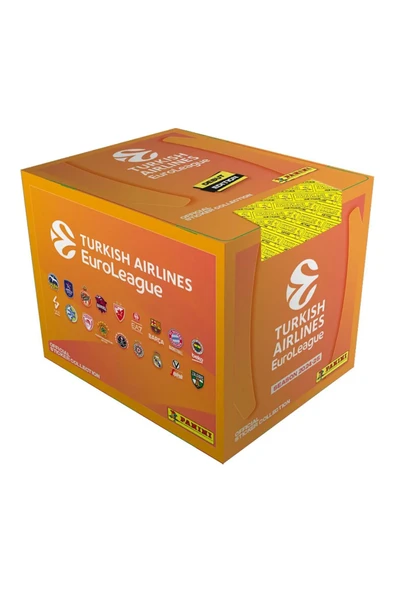 Promo Pack 2025-26 Turkish Airlines EuroLeague Panini Official Sticker 1 Kutu (36 Paket-180 adet) ürün görseli 1