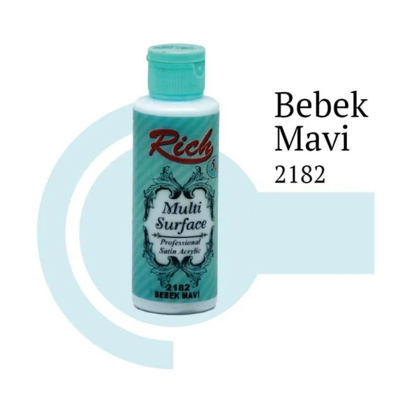 Rich Multi Surface 2182 Bebek Mavi Akrilik Boya 120 cc ürün görseli 1