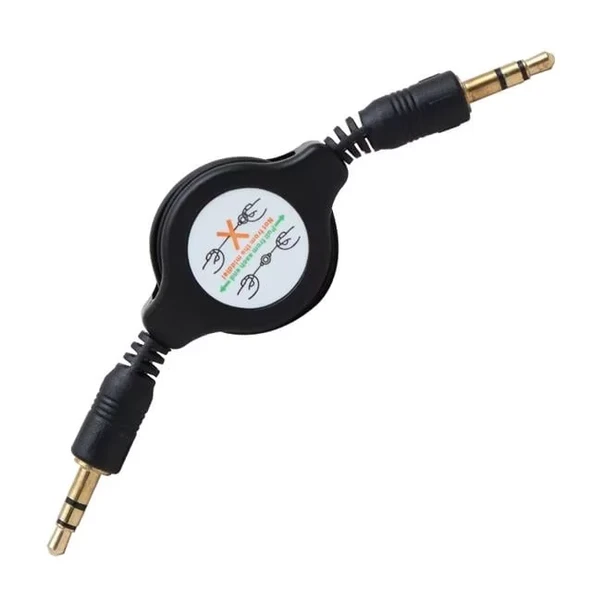Makaralı 3.5 Mm Stereo Erkek-Erkek Kablo ürün görseli 1