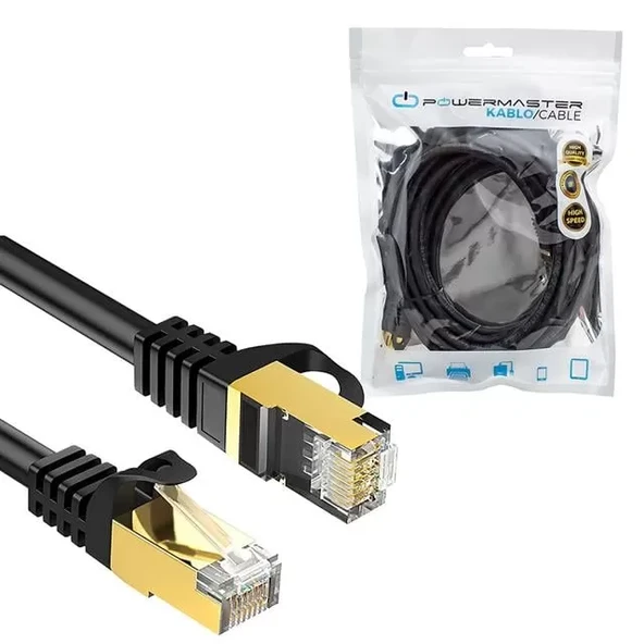 Pmcat73 Cat7 3 Metre 10Gbps 600Mhz Lan Ethernet Kablosu - Rj45 26Awg Bakır ürün görseli 1