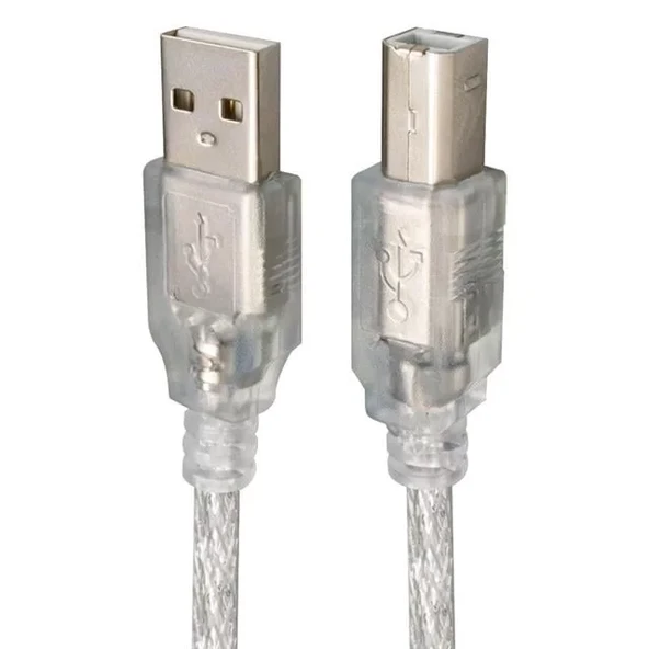 Şeffaf Usb Yazıcı Kablosu 1.5 Metre ürün görseli 1