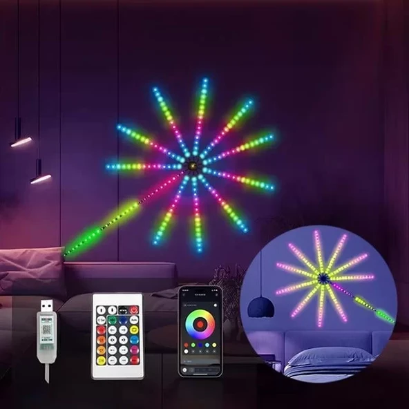 Rgb Led’Li Işıklı Ses Kontrüllü Havai ürün görseli 1