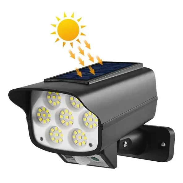 Sh-863A Kamera Görünümlü Hareket Sensörlü 63 Ledli Solar Lamba - Resim 2