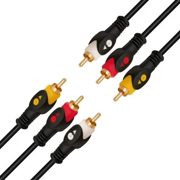 1.5 Metre 3Rca-3Rca Kablo ürün görseli 1