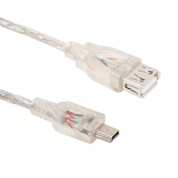 Usb 5 Pin Erkek-Usb Dişi 1 Metre Kablo ürün görseli 1