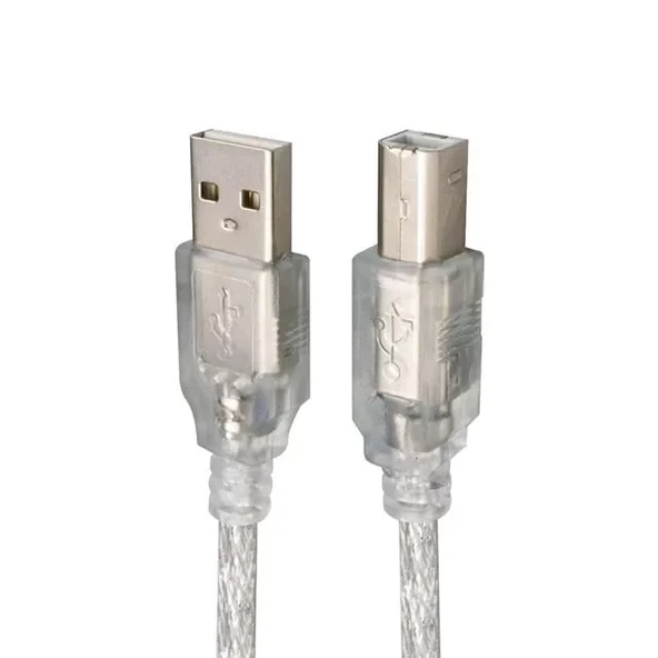 S-Link Sl-U2007 7 Metre Usb2.0 Yazıcı Kablosu Şeffaf Kalın Örgülü Yazıcı Tarayıcı Bağlantı Kablosu ürün görseli 1