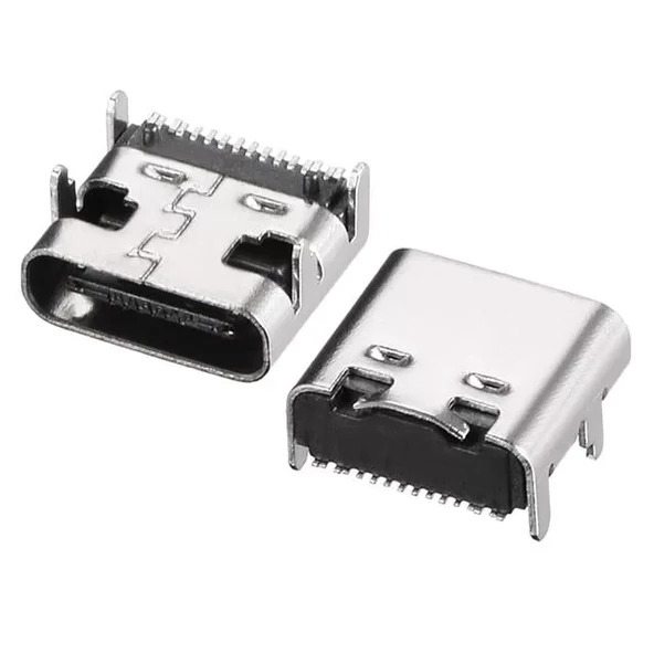 Ic-266B-4 Type-C Dişi Şase Konnektör - Usb 3.1 16 Pin Hızlı Şarj Destekli Soketi ürün görseli 1