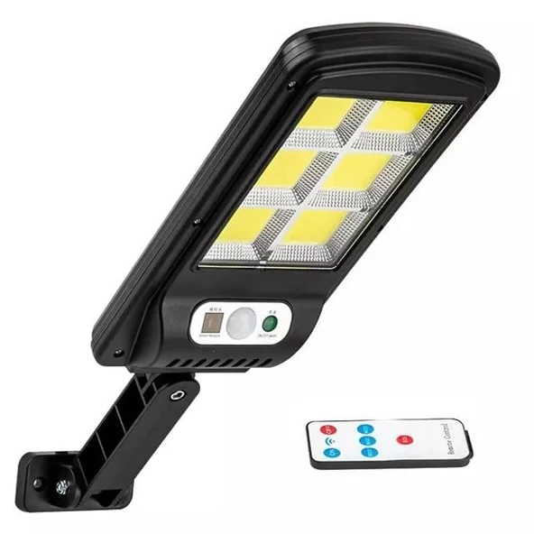 W756-6 Hareket Sensörlü 3 Modlu Uzaktan Kumandalı 6 Cob Ledli Solar Lamba ürün görseli 1