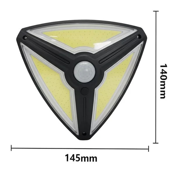 Mx-1219B 150 Cob Ledli Sensörlü 3 Modlu Solar Duvar Lambası - Resim 3