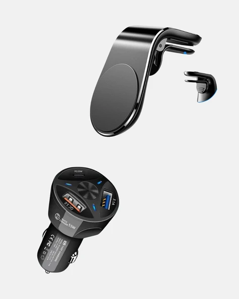 Araç Telefon Tutucu Hızlı Adaptörü 2’Li Set - Resim 4