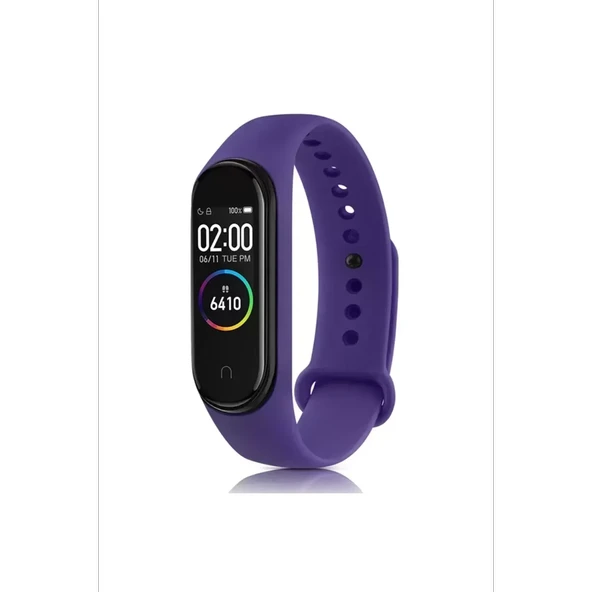 Mi Band 4 Klasik Kordon - Mor - Resim 2