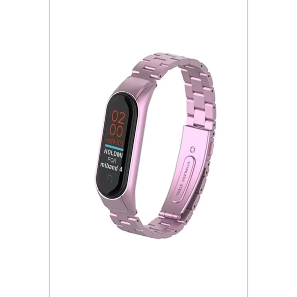 Mi Band 4 Metal Baklalı Kordon - - Resim 2