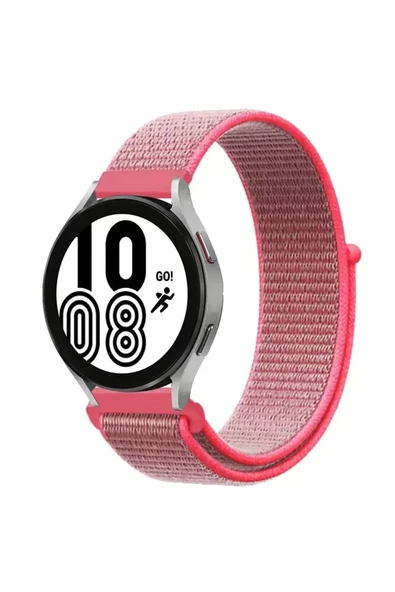 Galaxy Watch 4 Hasırlı Cırtcırtlı Kordon - Pembe ürün görseli 1