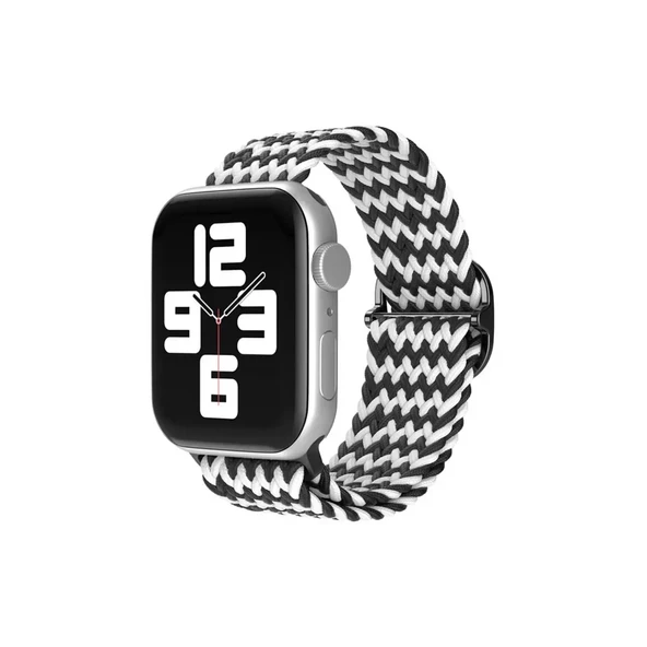 Watch 42Mm Kordon - Zigzag Siyah-Beyaz - Resim 3