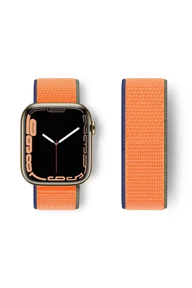 Watch 42Mm Hasırlı Cırtcırtlı Kordon - Turuncu ürün görseli 1