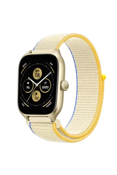 Watch 22Mm Hasırlı Cırtcırtlı Kordon - Beyaz ürün görseli 1
