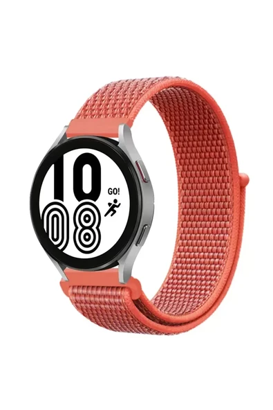 Galaxy Watch 4 Hasırlı Cırtcırtlı Kordon - Turuncu ürün görseli 1