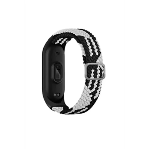 Mi Band 4 Kordon - Siyah-Beyaz - Resim 2